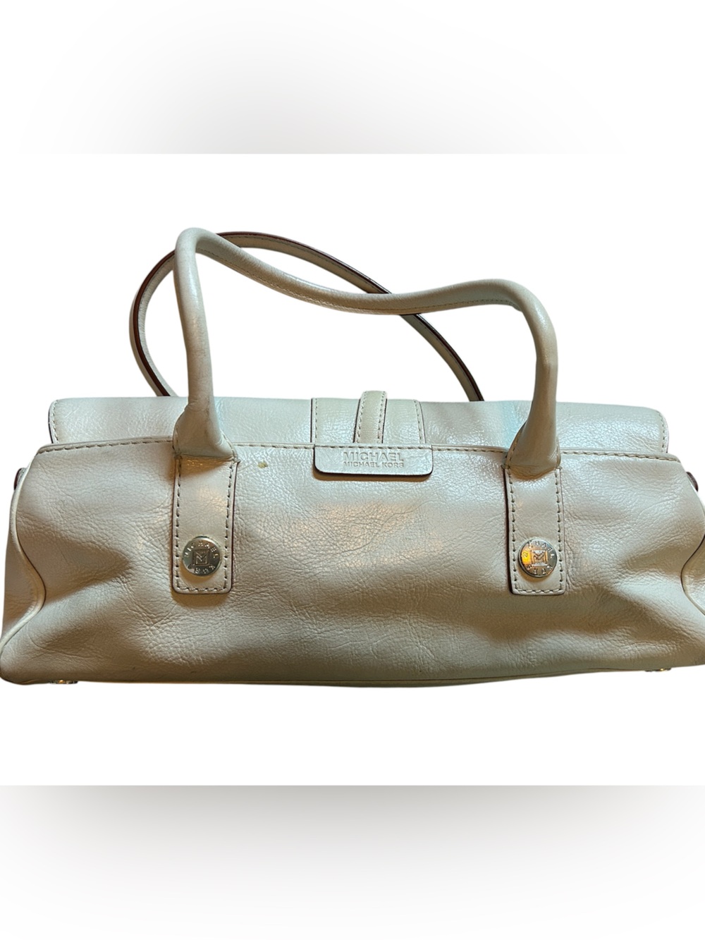 vintage off-white leather Michael Kors shoulder bag - Picture 7 of 8
